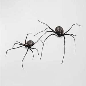 MacKenzie-Childs Courtly Check Halloween Spiders, Set of 2